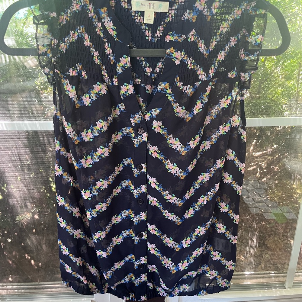 Floral Chevron Women's Top